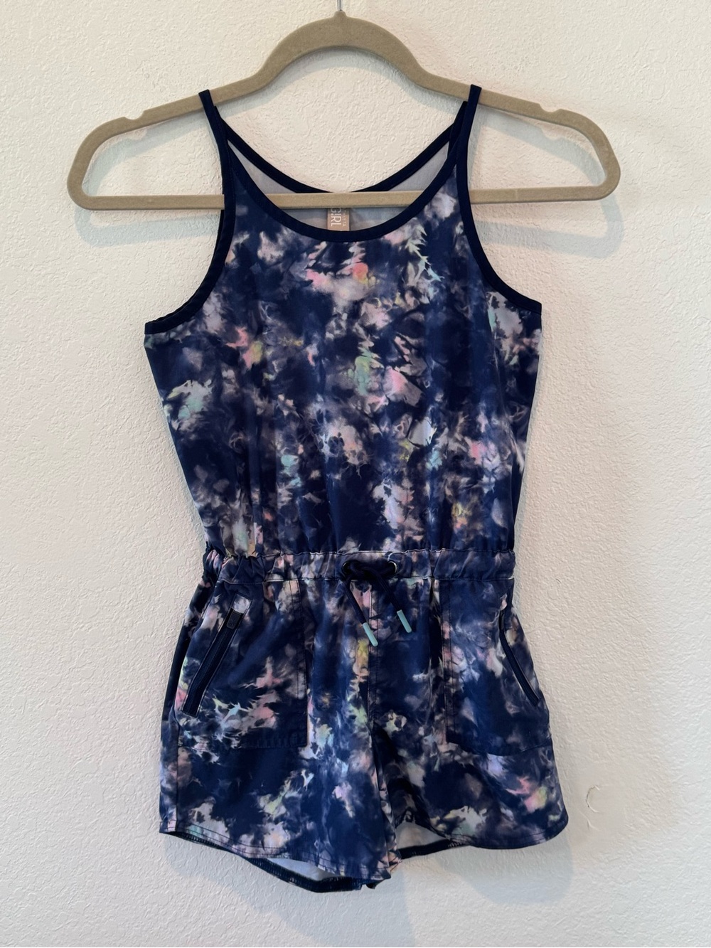 Athleta Girl Navy Tie-Dye One-Piece Romper